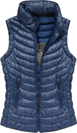 KAMIZELKA PUCHOWA GRANATOWA (B3528-30)