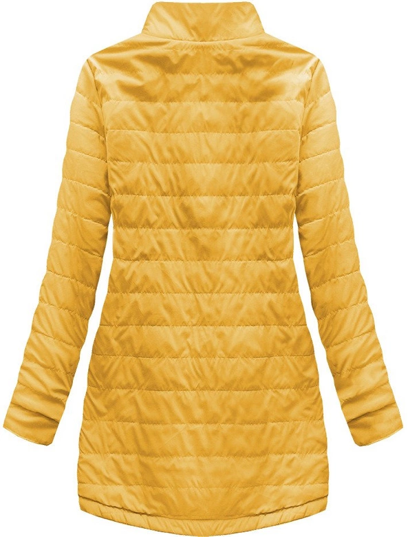 DWUSTRONNA PARKA Z KAPTUREM MUSZTARDOWA (W0232)