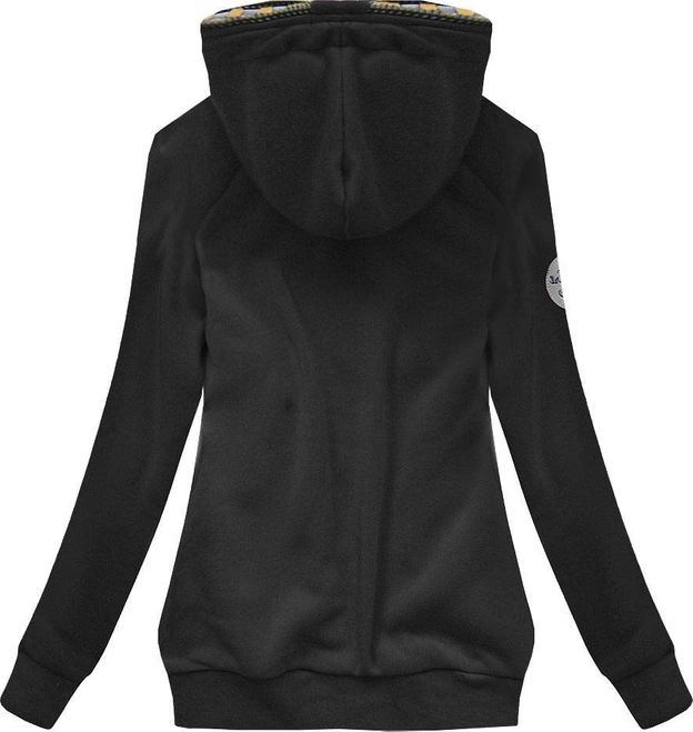 BLUZA Z KAPTUREM CZARNA (525A)