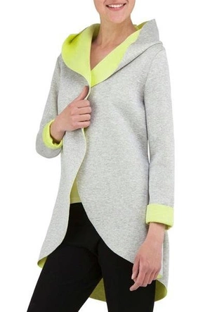 NARZUTKA BLUZA SWEETISSIMA SZARO-LIMONKOWA (8103-6)