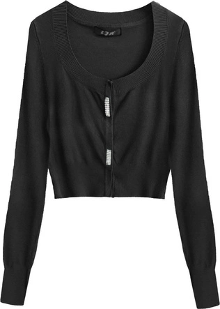 KRÓTKI ZDOBIONY SWETEREK CZARNY (429ART)