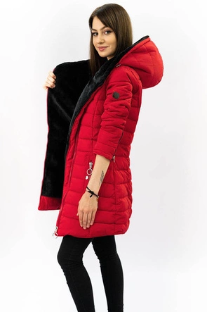 WODOODPORNA DAMSKA KURTKA ZIMOWA CZERWONA (M-13)