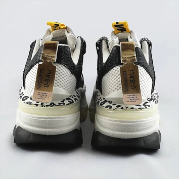 Damskie sneakersy panterka czarne (bx1827-sp)