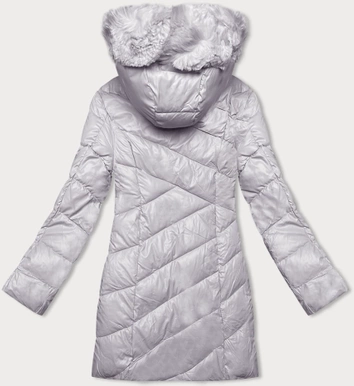 Zimowa kurtka damska z kapturem wrzos (H-898-107)