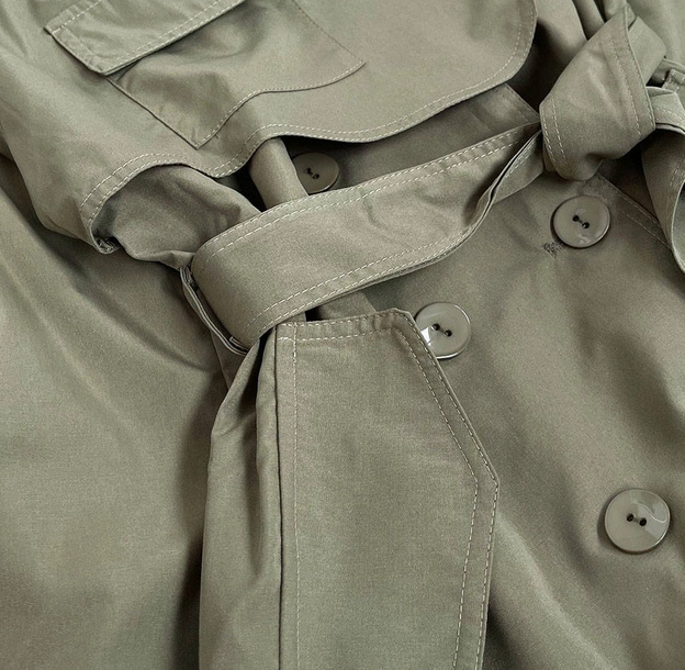 Cienka kurtka damska z kołnierzem khaki (9033#)