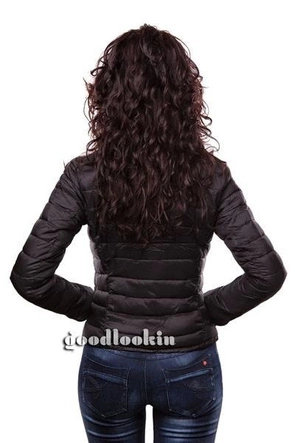 KRÓTKA PIKOWANA KURTKA CZARNA (MODEL12)