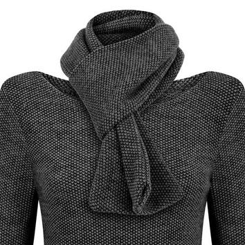 TUNIKA Z SZALEM GRAFITOWA (T9238)