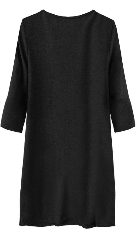 SUKIENKA Z GUZIKAMI I BUFIASTYMI RĘKAWAMI CZARNA (233ART)