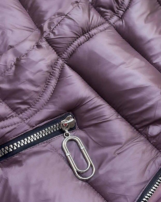 Lekka kurtka przejściowa damska fioletowa (b8058-51)