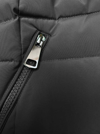 Puchowa zimowa kurtka damska czarna (LHD-23032)