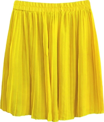 PLISOWANA SPÓDNICA MINI ŻÓŁTA (9227)