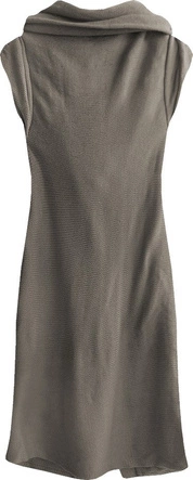 SWETER Z GOLFEM JASNOBRĄZOWY (444ART)