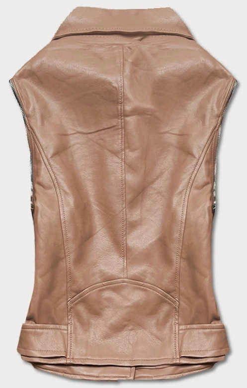 Ramoneska - kamizelka ekoskóra jasnobrązowa (FL202050)