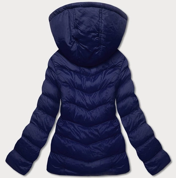 Przejściowa kurtka damska z kapturem granatowa (5m786-215)