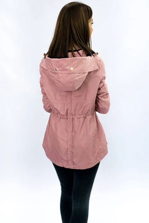 KRÓTKA KURTKA TYPU PARKA ANTYCZNY RÓŻ (P01)