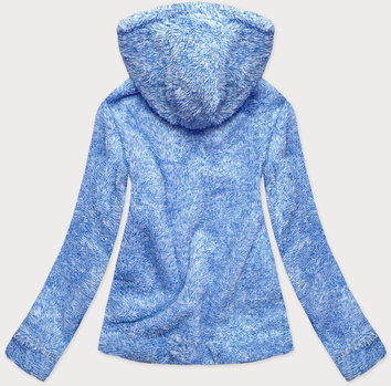 PLUSZOWA DAMSKA BLUZA MELANŻ NIEBIESKA (HH034)