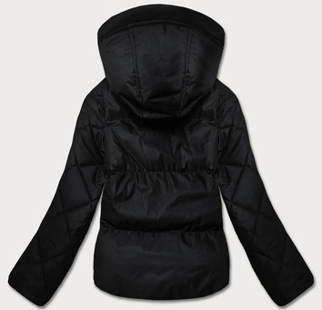 Przejściowa kurtka z pikowanymi rękawami czarna (5M3113-392)