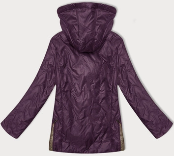 Pikowana kurtka damska z odpinanym kapturem S'West fioletowa (B8356-71)