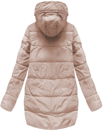 KURTKA Z PUCHEM NATURALNYM ŁOSOSIOWA (8071)