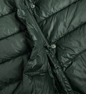 DŁUGA PIKOWANA KURTKA CIEMNOZIELONA (7761)