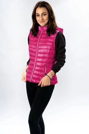 PIKOWANY BŁYSZCZĄCY BEZRĘKAWNIK DAMSKI RÓŻOWY (7000)