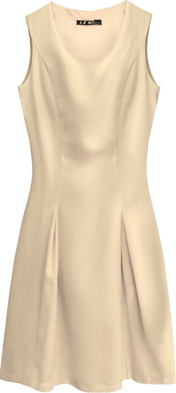 ROZKLOSZOWANA SUKIENKA ECRU (6111)