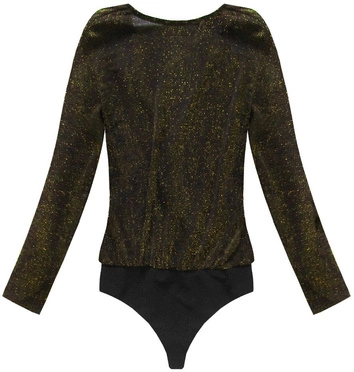 BŁYSZCZĄCE KOPERTOWE BODY CZARNO-ZŁOTE (171ART)