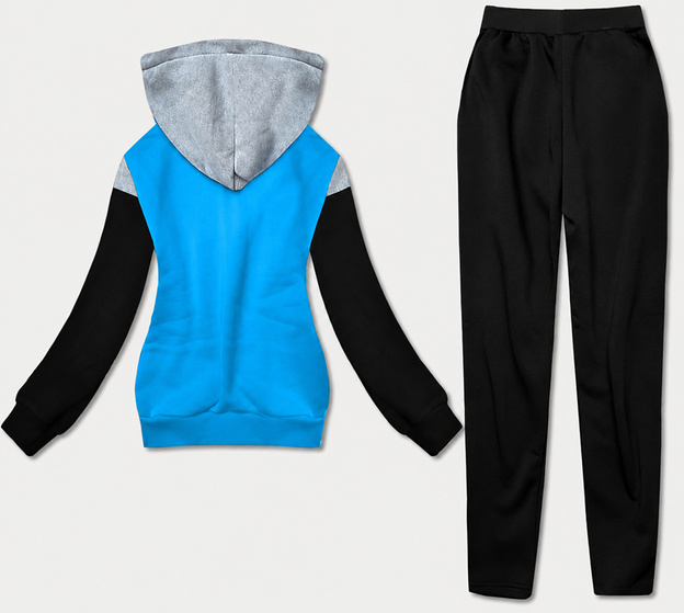 Dres damski bluza + spodnie szaro-niebieski (amg690)