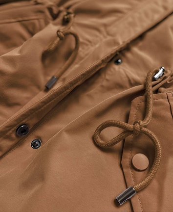 KURTKA - PARKA DAMSKA KARMELOWA (RQW-6852)
