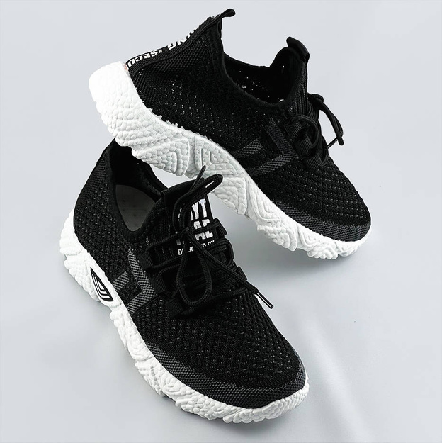 Miękkie buty sportowe damskie czarne (blx-002)