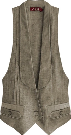 KRÓTKA ELEGANCKA KAMIZELKA KAKAOWA (X1222X)