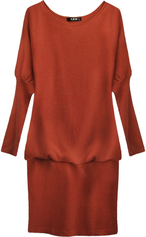 SWETERKOWA TUNIKA CEGLANA (1533/1)