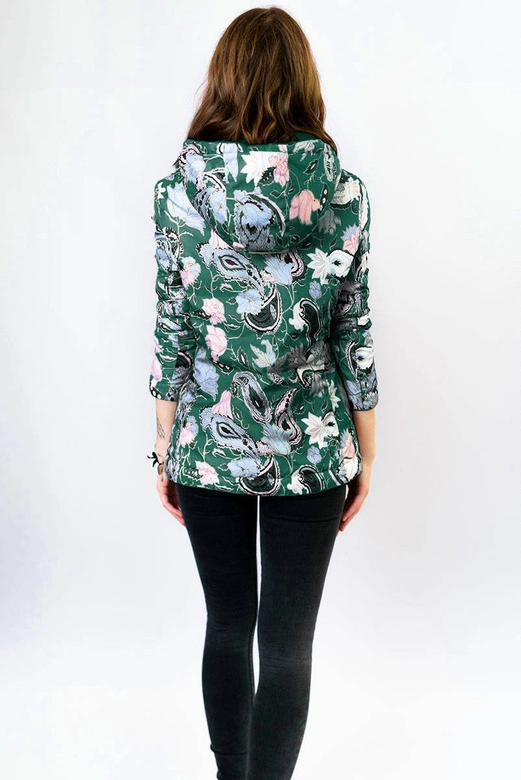 DAMSKA KURTKA DWUSTRONNA ZIELONA (7174)