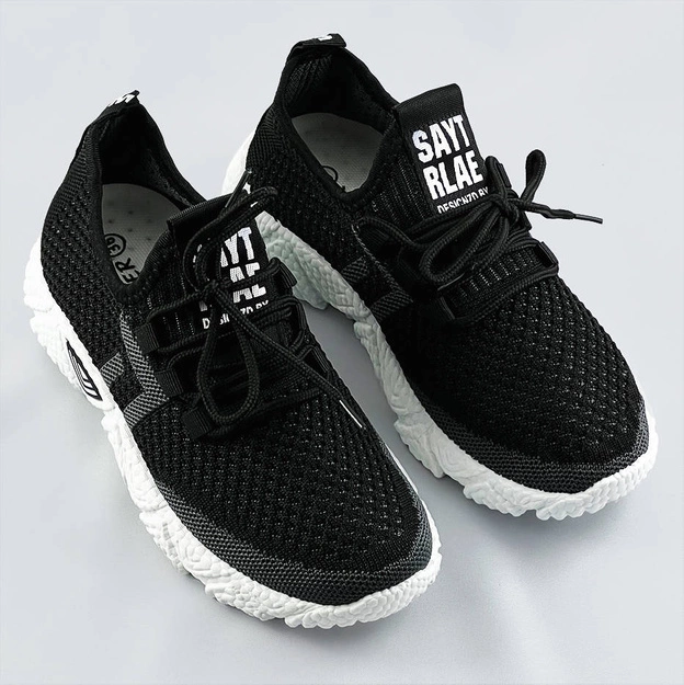 Miękkie buty sportowe damskie czarne (blx-002)
