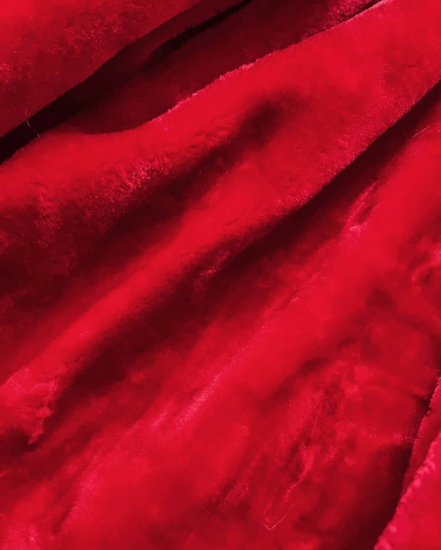 Kurtka zimowa damska z podpinką czerwona (b2715-4)