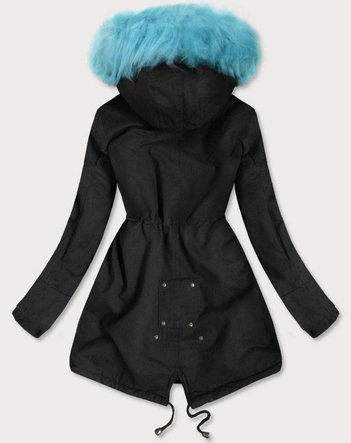 ZIMOWA PARKA DAMSKA CZARNA (D-196-3)