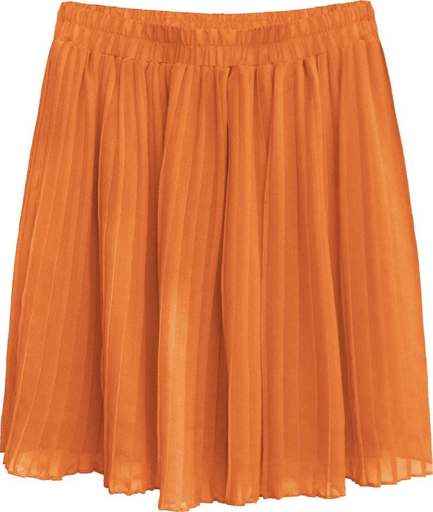 PLISOWANA SPÓDNICA MINI POMARAŃCZOWA 2 (9227)