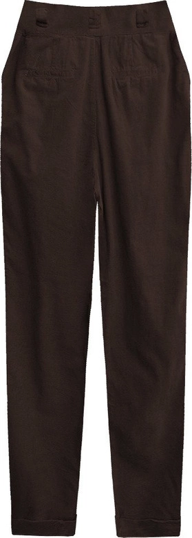 SPODNIE SZTRUKSOWE CIEMNOBRĄZOWE (2218/1)