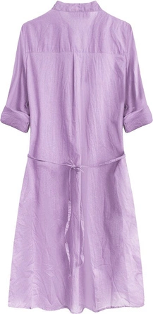 DŁUGA KOSZULA Z ZAKŁADKAMI FIOLETOWA (1032)