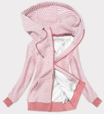 OCIEPLANA BLUZA DAMSKA RÓŻOWA (58043)