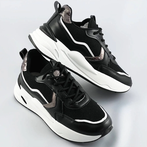 Sportowe buty damskie czarne (bs-06)