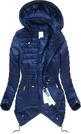 CIEMNONIEBIESKA KURTKA ASYMETRYCZNA (5511)