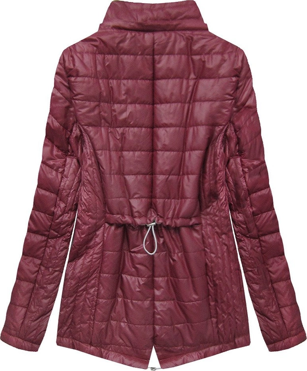 PIKOWANA KURTKA Z KAPTUREM BORDOWA (B2621)