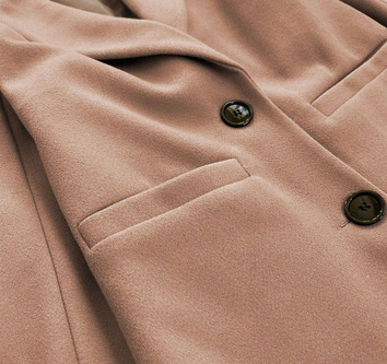 KLASYCZNY PŁASZCZ DAMSKI BRĄZOWY (25533)