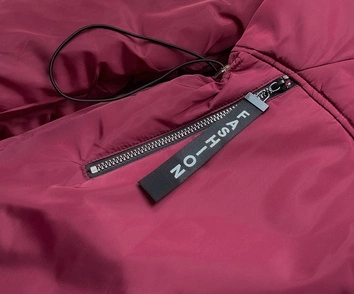 Damska kurtka przejściowa bordo-beż (b8037-74046)