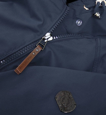 WODOODPORNA PARKA DAMSKA GRANATOWA (M-923)