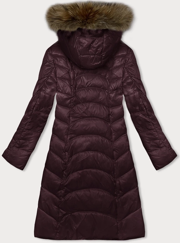 Przejściowa pikowana kurtka damska Glakate bordowa (LU-2201)