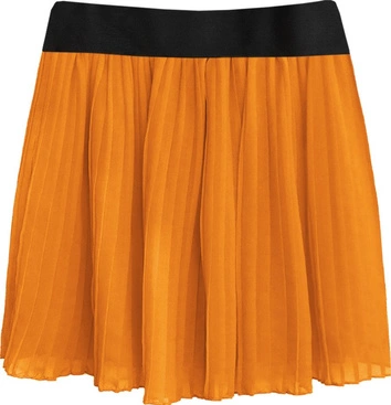 PLISOWANA SPÓDNICA MINI POMARAŃCZOWA 2 (9228)