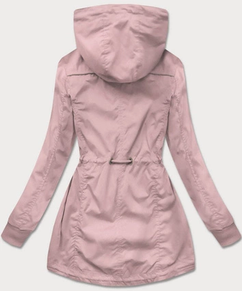 KRÓTKA PARKA Z KAPTUREM ANTYCZNY RÓŻ (TLR335)