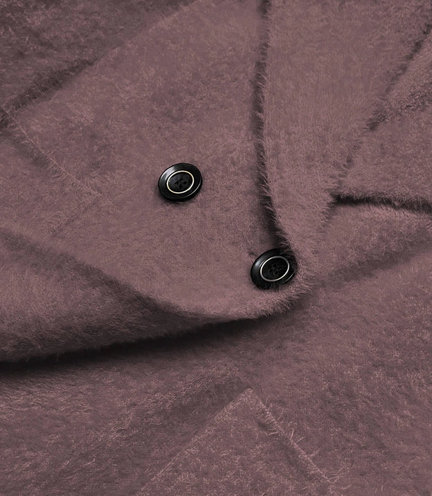 Krótka narzutka alpaka ciemne kakao (CJ65)